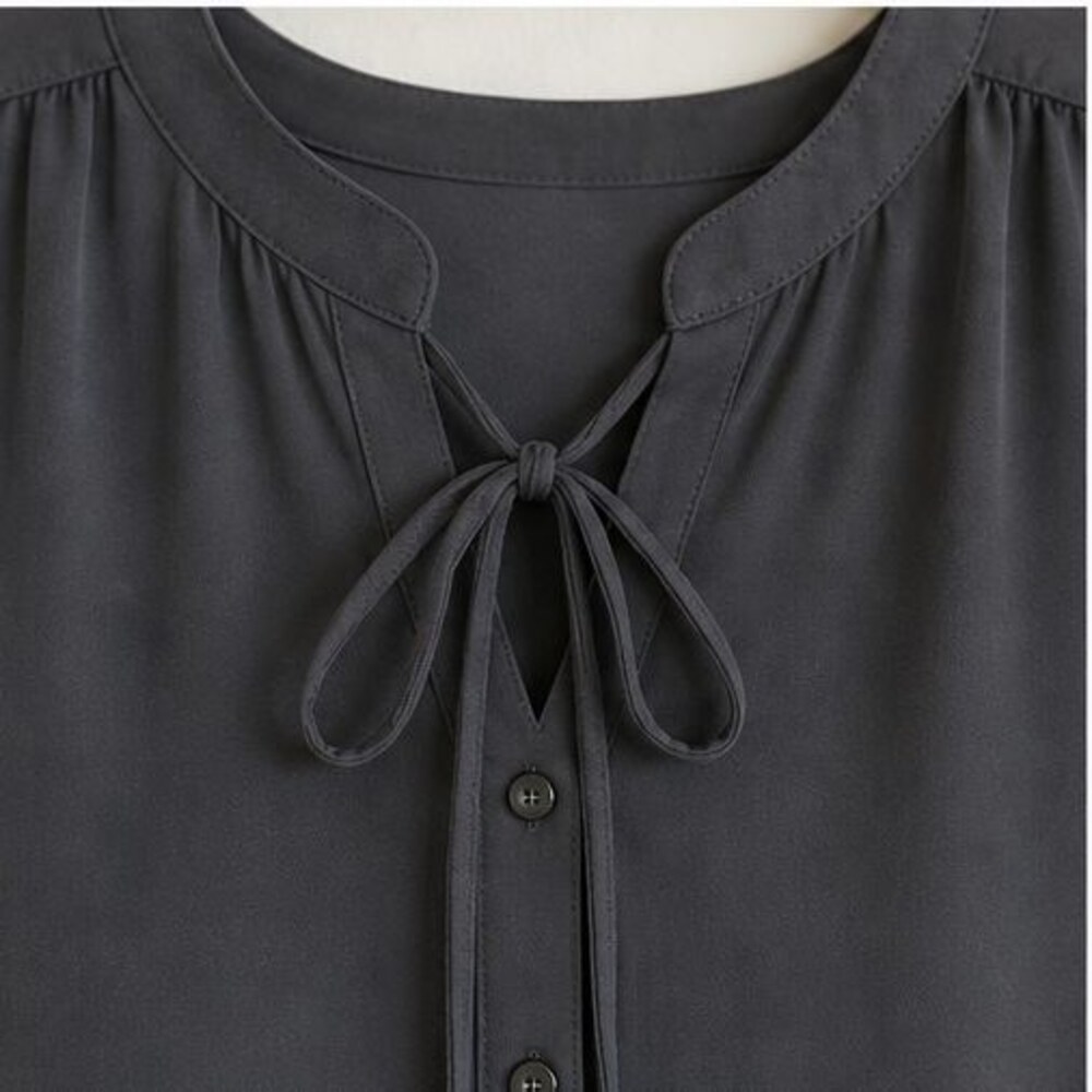 Charcoal Ruffle Blouse - Picture 4 of 6